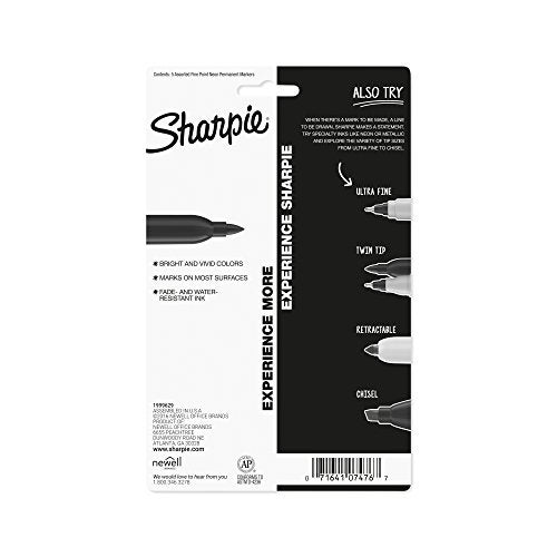 SHARPIE 1874447 Neon Permanent Markers, Fine Point, Assorted Colors, 5 Count - Image 5