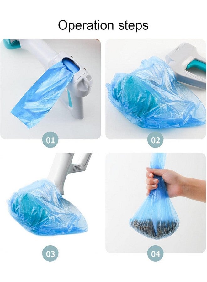 مغرفة فضلات الكلاب الأليفة، مغرفة فضلات الكلاب المحمولة باليد مع موزع لأكياس النفايات، أداة متينة لجمع فضلات الكلاب مع حاوية مخلب الفك للعشب الخفيف والحصى للاستخدام الداخلي والخارجي - Image 5