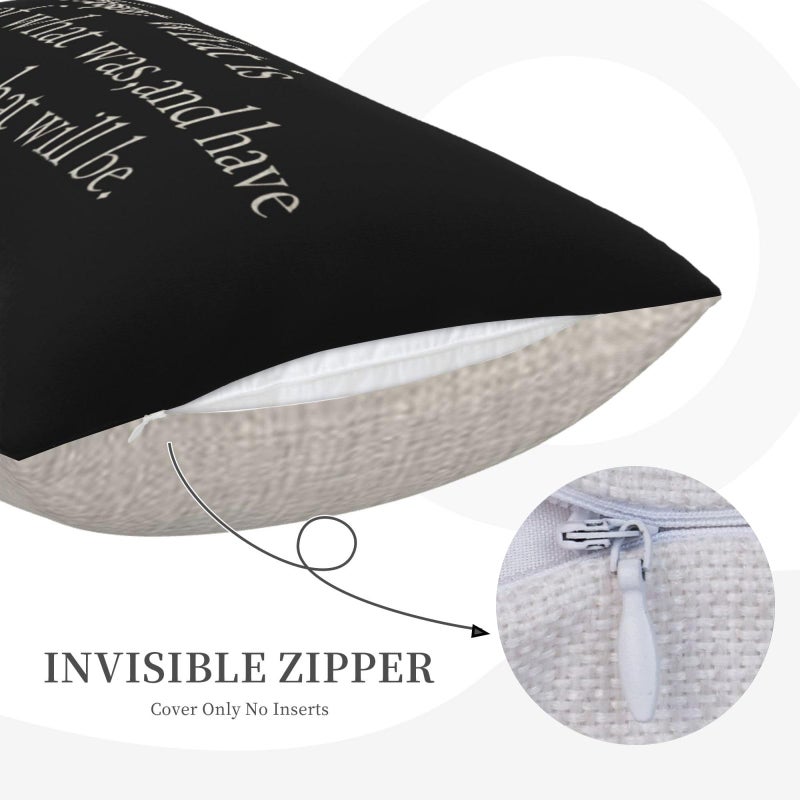 NIDITW Inspirational Quote Throw Pillow Cover 12x20 Inches Accept What is Let Go of What was and Have Faith in What Will Be Lumbar Cotton Linen Cushion Case for Sofa Home Decor - Image 4