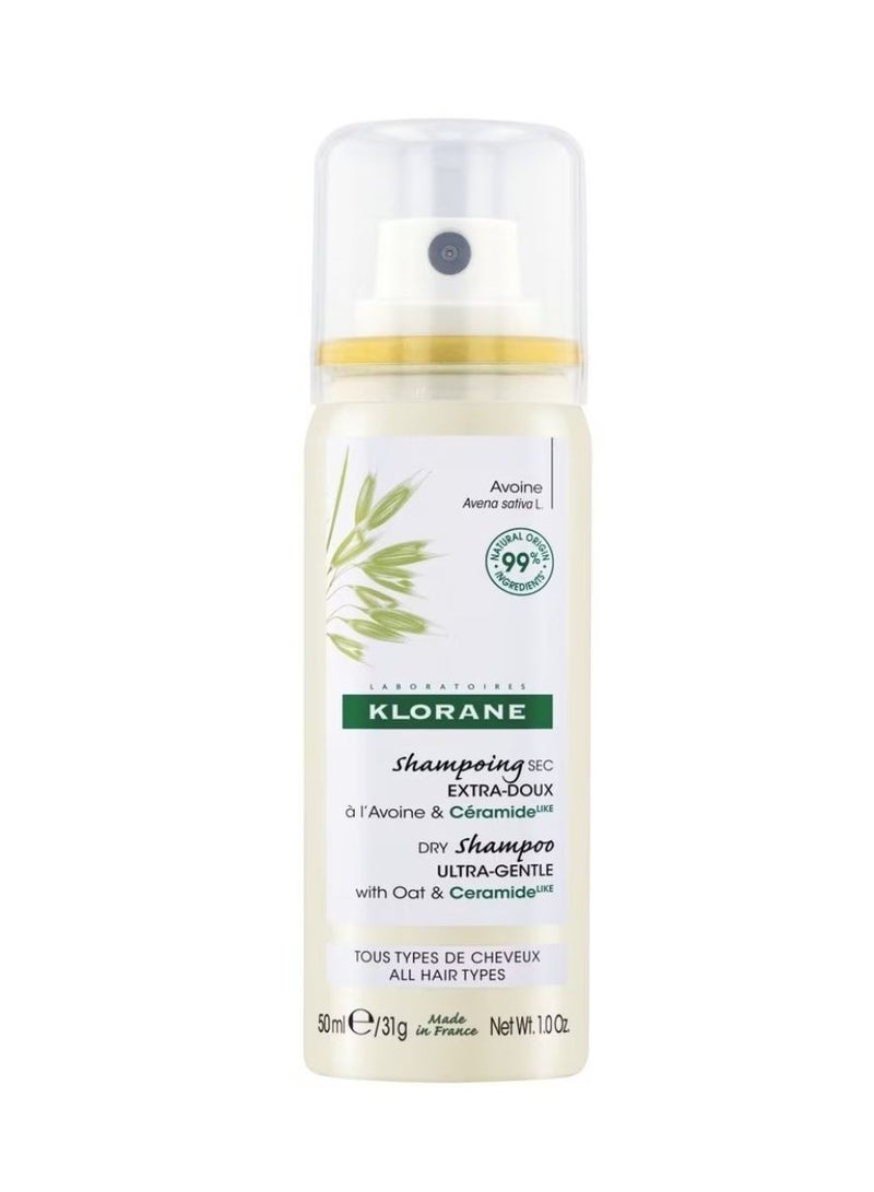 Klorane Oatmeal and Ceramide Dry Shampo for All Hair Types 50ml - Image 1