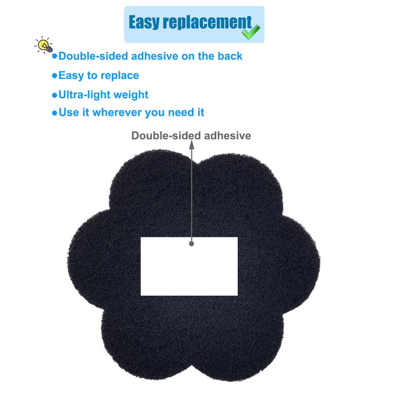 ShuRex 12-Pack Universal Stick-on Trash Can Odor Absorbing Filters, Activated Charcoal Purifying Deodorizer for Trash Cans, Compost Buckets, Countertop and Recycle Bins (6.7-inch-Flower) - Image 5