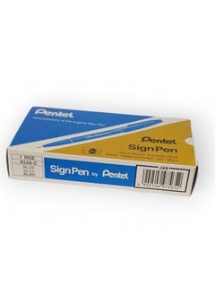 Pentel 12-Piece Sign Pen Stick Porous Point Pen Blue  - Image 3