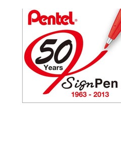 Pentel 12-Piece Sign Pen Stick Porous Point Pen Blue  - Image 4