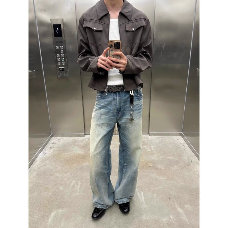 Unisex Casual Daily Denim Jeans - Image 1
