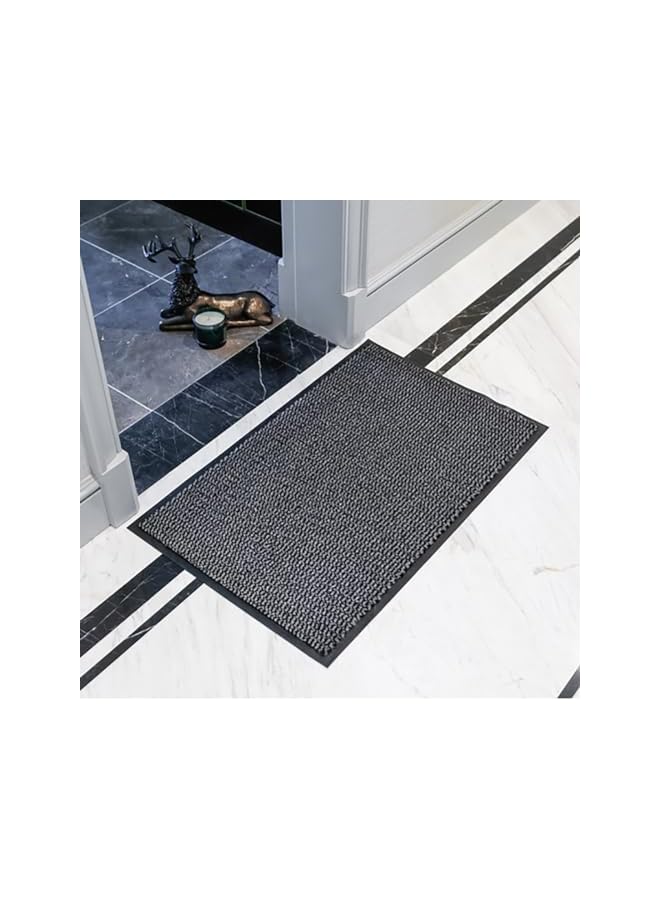 The Bros Washable Door Mats Indoor & Outdoor - Non-Slippery Heavy Duty - Stylish & Large Rubber - Perfect Dust Grabbing Doormats (Anthracite, 40cm x 60cm) - Image 2