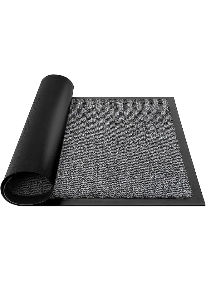 The Bros Washable Door Mats Indoor & Outdoor - Non-Slippery Heavy Duty - Stylish & Large Rubber - Perfect Dust Grabbing Doormats (Anthracite, 40cm x 60cm) - Image 1