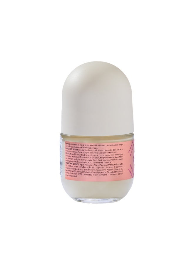 Anvati Niacinamide Antiperspirant Deodorant with Vitamin E and B5-48H odor & sweat protection and Floral Freshness - Anti-Odour, Sweat, Residues & Irritation Deodorant - Alcohol Free Roll-on 50ml - Image 3