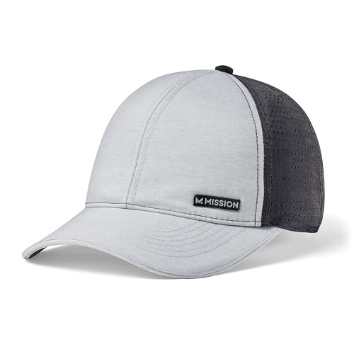 MISSION Cooling Apex Hat, Alloy/Black - Unisex Baseball Cap for Men & Women - Lightweight & Adjustable - Cools Up to 2 Hours - UPF 50 Sun Protection - Machine Washable - Image 1