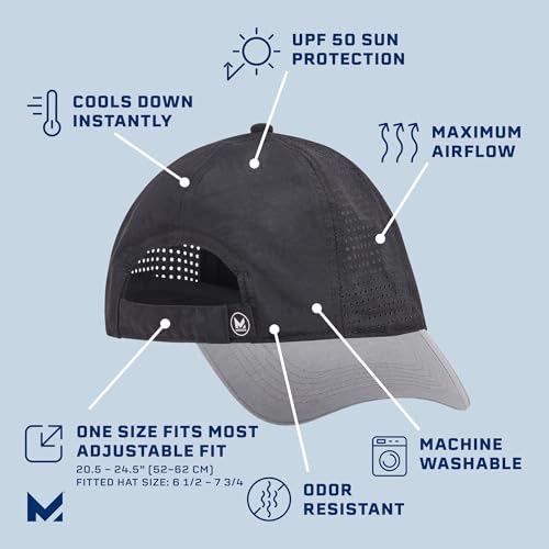 MISSION Cooling Apex Hat, Alloy/Black - Unisex Baseball Cap for Men & Women - Lightweight & Adjustable - Cools Up to 2 Hours - UPF 50 Sun Protection - Machine Washable - Image 2
