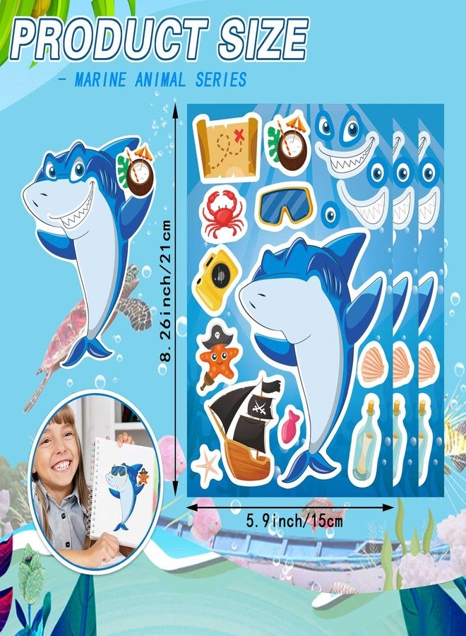 DUJAA 24 Sheets Make-a-face Stickers, Ocean Stickers for Kids - Make Your Own Sea Animal Mix and Match Sticker Sheets, Ocean Stickers for Kids Activities Supplies Crafts - Image 4