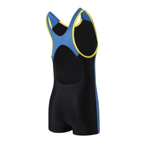 J·E Sterguard J.E Sterguard Athletic Girls' One Piece Swimsuit, Infinity Splice Thick Strap Girls Bathing Suits, Pro for Practice and Competition Color Block Girl Swimsuits Size 6 1880-BL - Image 2