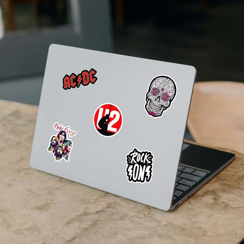 CodersParadise عبوة من 52 ملصق لاصق ذاتي من فرق الروك الكلاسيكية على شكل فينيل للكمبيوتر المحمول، الدفتر، الجيتار، الهاتف المحمول - ملصقات متعددة الألوان مقاومة للماء - 3 بوصات للأسطح المعدنية، الزجاجية، الخشبية، البلاستيكية - Image 2