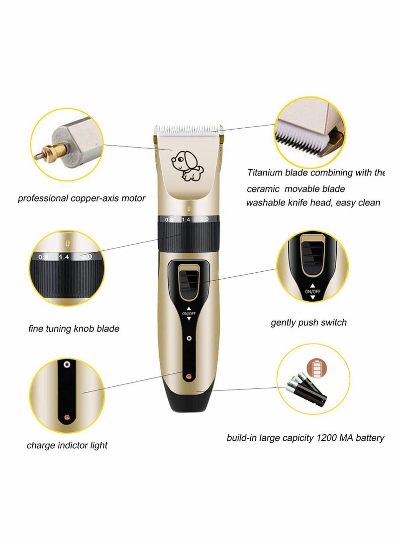 Excefore Pet Grooming Kit, Rechargeable Cordless Dog Grooming Clippers Kit, Low Noise Electric Hair Trimming Clippers Set  - Image 5