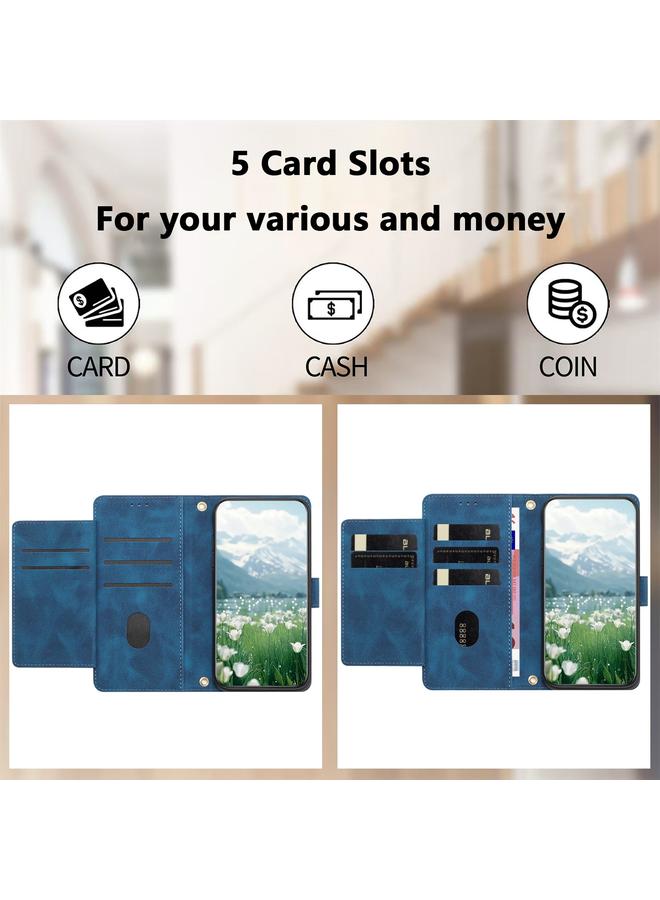 The Bros Phone Case For Google Pixel 9 / 9 Pro Tulips Embossed Leather Phone Phone Case with Lanyard - Image 4