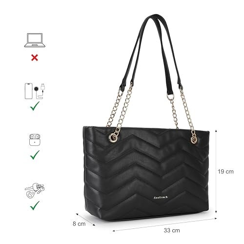 Fastrack Chic Multi-Carry Satchel | Faux-Leather Women's Handbags | Shoulder for Casual Carry | Shoulder for Casual Carry - Image 4