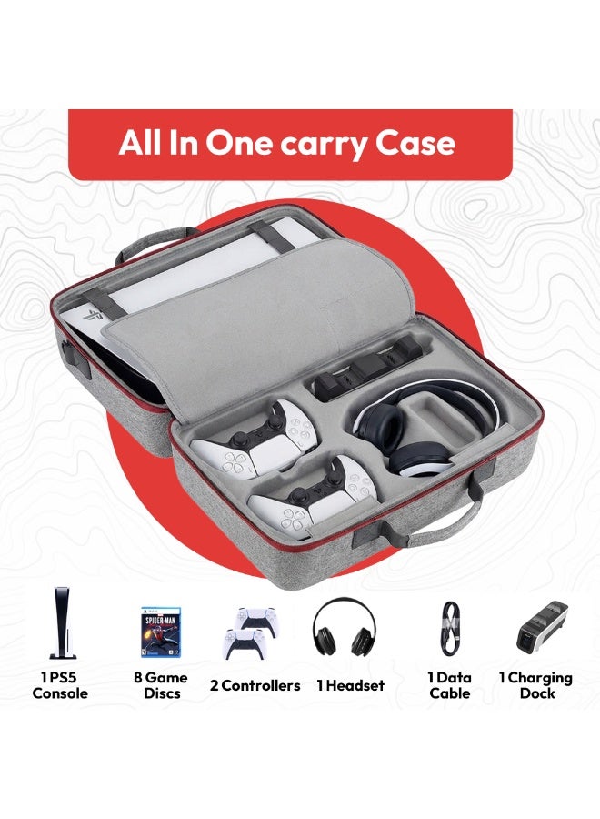 Arabayt Waterproof Shockproof Game Controller Console Storage Backpack Compatible with PS5 Accessories Travel Bag for Outdoor and Everyday Use - Image 4