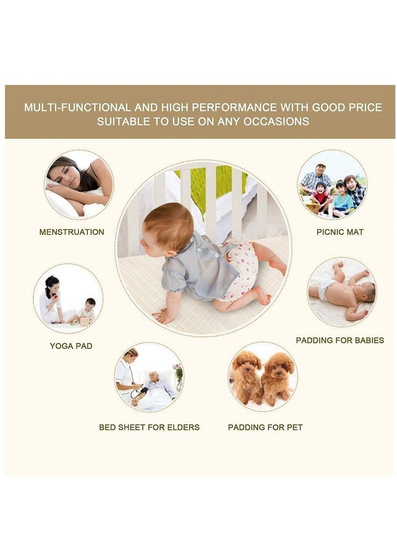 2pcs/Set Waterproof Pad Baby(70x90cm) Baby Diaper Changing Pad Soft Urine Pads Absorbent Blanket Sheet Bed Pads Washable Mattress Change Mat Incontinence Pads for Infant and Adults  - Image 5