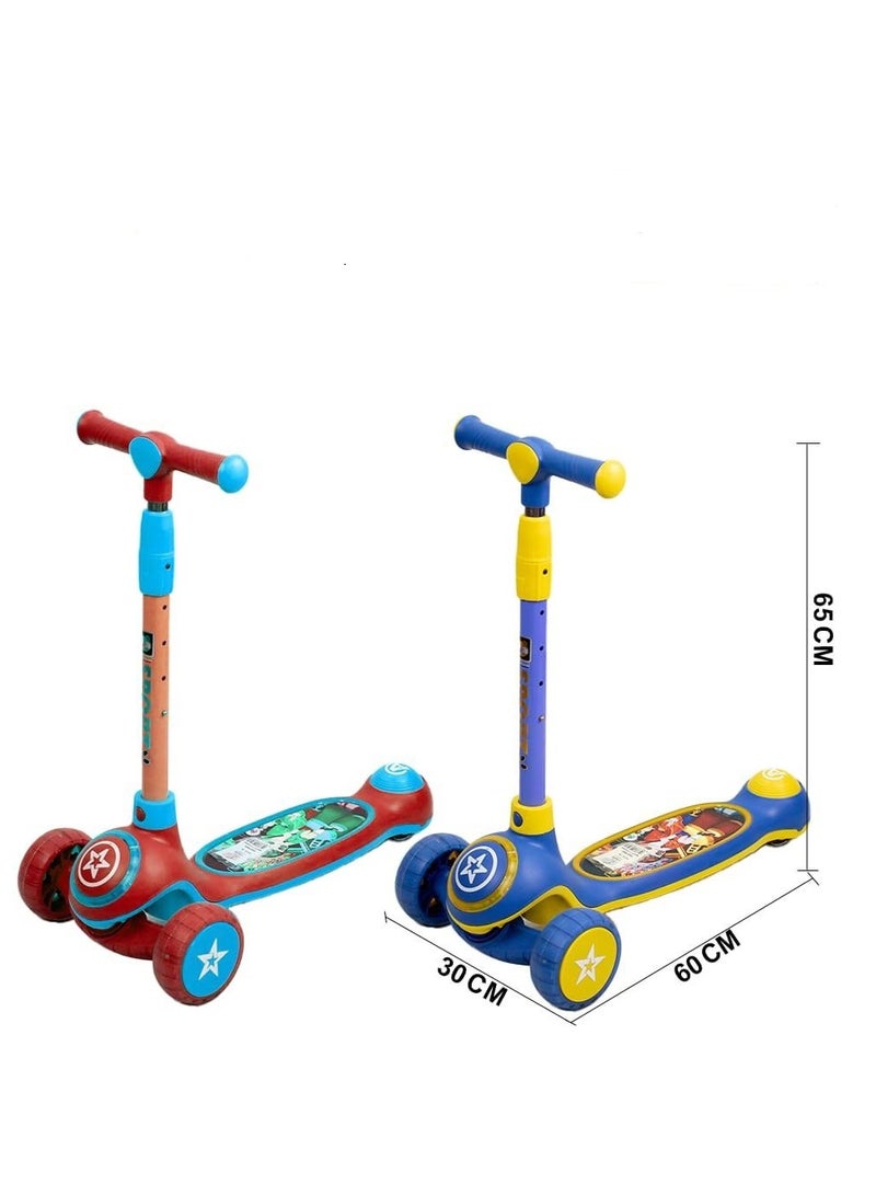 SPORT 1PC 3-Wheel Kids Scooter – Adjustable Handle & Foldable Seat