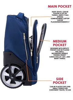 Wires 3 Piece Kids School Trolley Bag laptop compartment Big Wheels With Lunch bag & Pencil Case  - Image 2