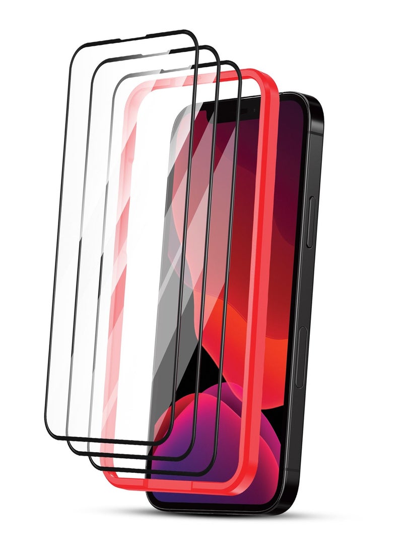 Moxedo Moxedo 3 Pack Ultra HD Impact Resistant Glass Screen Protector with Installation Frame Compatible for iPhone 13 Pro 6.1 inches  - Image 1