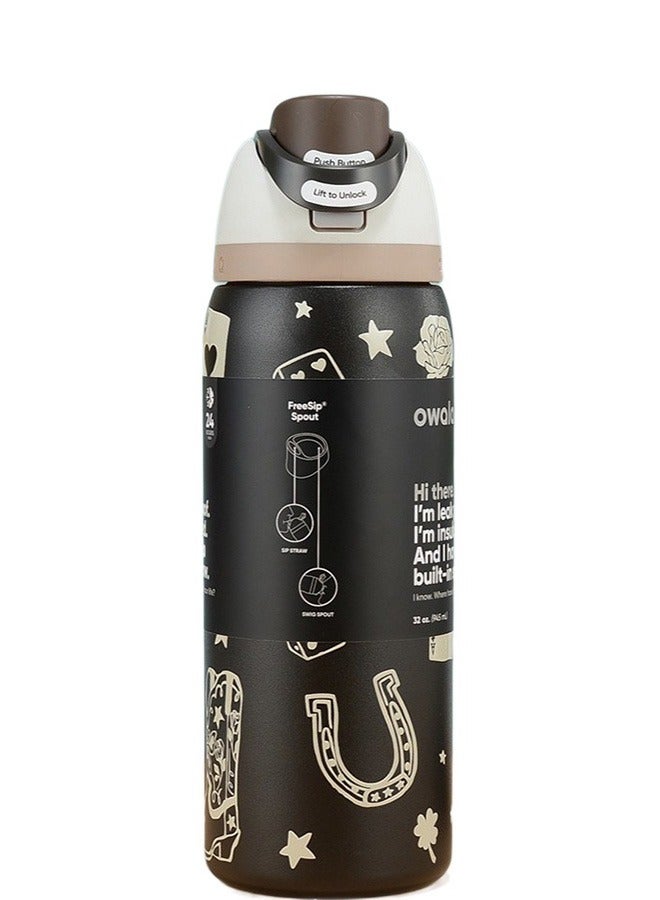FreeSip Insulated Stainless Steel Water Bottle with Straw for Sports, Travel, and School BPA-Free Sports Water Bottle - Image 2