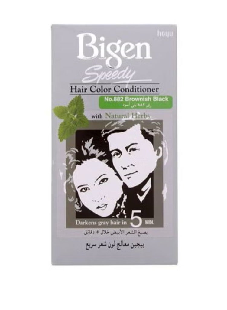 Bigen Speedy Hair Colour Conditioner 882 Brownish Black