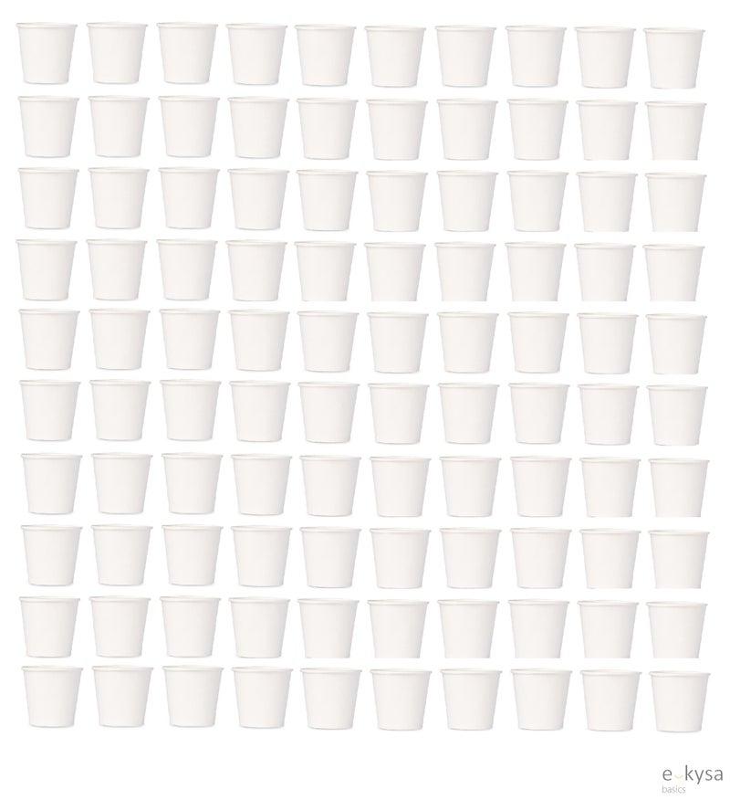 e kysa basics ekysa Basics Paper Disposable Tea/Coffee Cups – 250 ml, Eco-Friendly, Leak-Resistant, for Hot Beverages, White, Pack of 100 - Image 3
