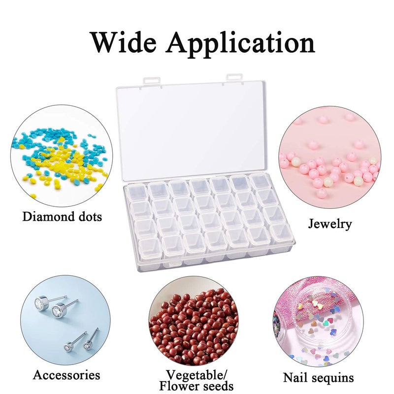 ARTDOT 28 Girds 2 Pack Diamond Painting Storage Containers Portable Bead Storage Container for Diamond Painting Accessories - Image 4