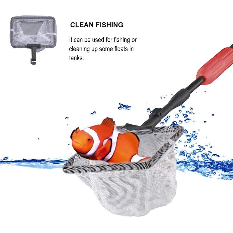 UPETTOOLS Aquarium Cleaning Tool 6 in 1 Algae Scraper Scrubber Pad Adjustable Long Handle Fish Tank Brush Cleaner Set - Image 2