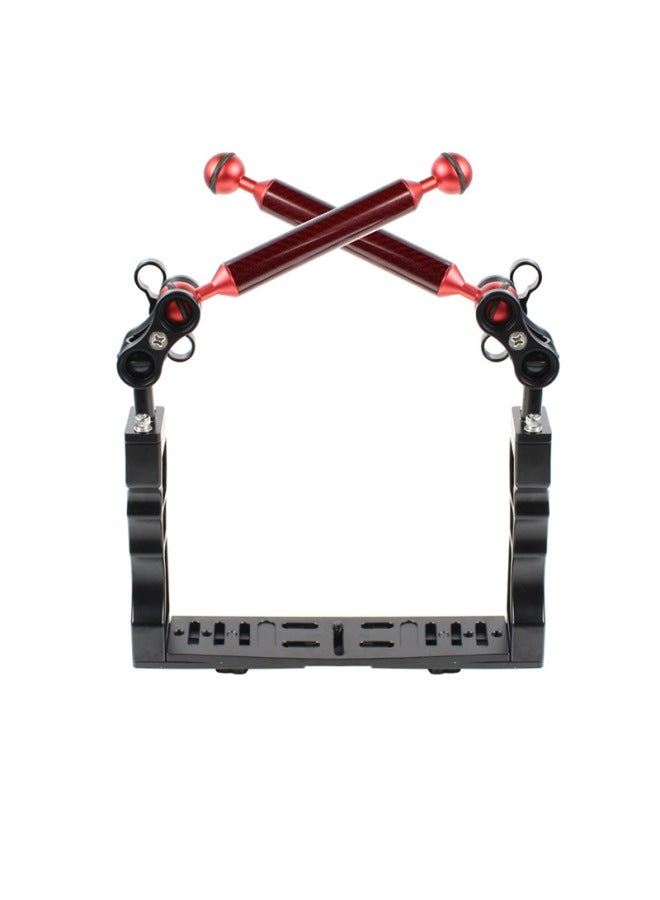 Diving Photography Equipment Double Handheld Bracket Ball Head Buoyancy Arm Lamp Arm Suit Underwater Camera Ball Head Clip Bracket-Color:Suit One  - Image 5