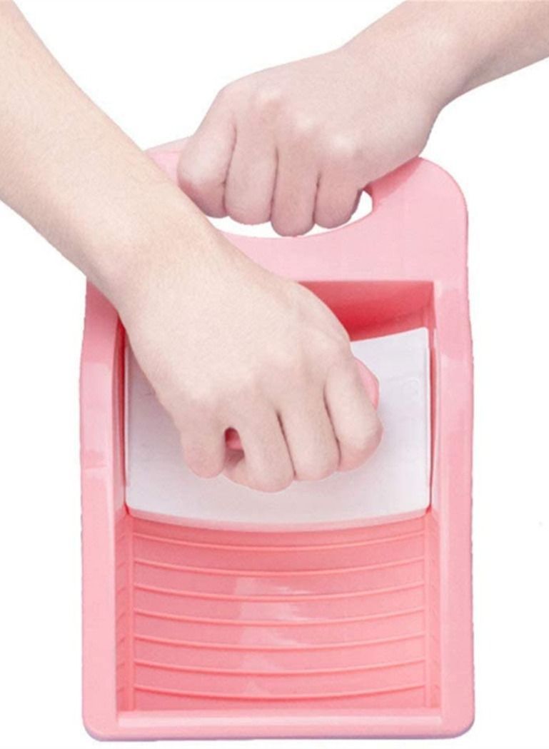 Y&D Clothes Washing Board, Mini Washboard Plastic Laundry Scrubbing Board Underwear Tool for Home Room - Image 1