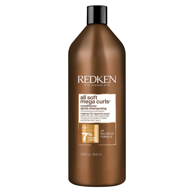 Redken All Soft Mega Curls Conditioner | For Extremely Dry Hair | For Curly & Coily Hair | Nourishes & Softens Severely Dry Hair | With Aloe Vera | 33.8 Fl Oz - Image 1