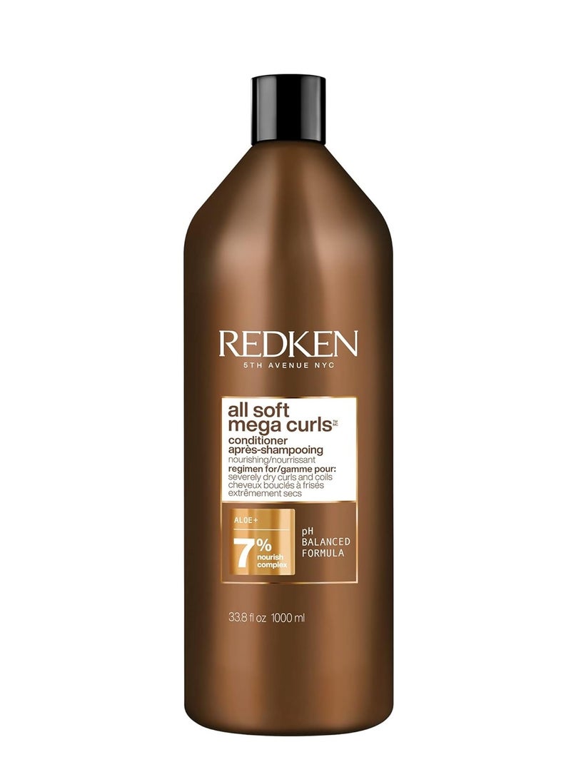 REDKEN - Redken All Soft Mega Curls Conditioner | For Extremely Dry Hair | For Curly & Coily Hair | Nourishes & Softens Severely Dry Hair | With Aloe Vera - Image 1