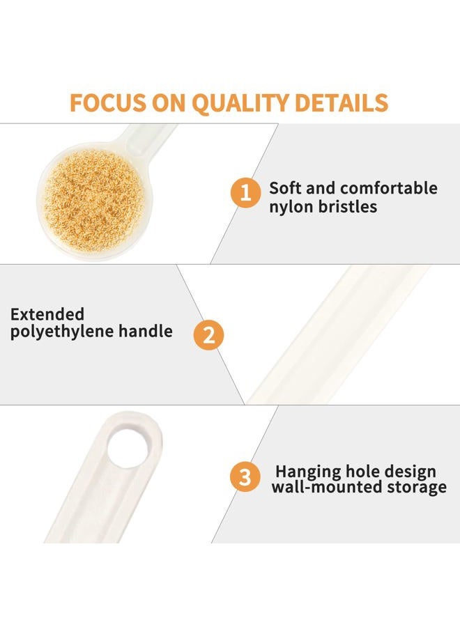 toolov Shower Brush with Soft Bristles, Long Handled Back Bcrubber for Shower,Body Exfoliator for Bath or Dry Brushing, for Men Women Elderly - Image 4