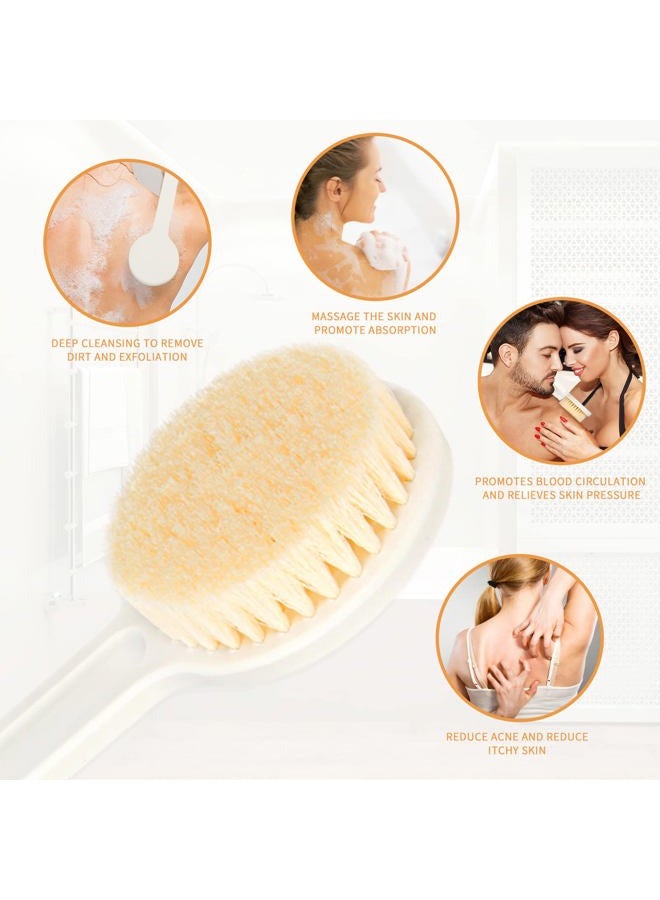 toolov Shower Brush with Soft Bristles, Long Handled Back Bcrubber for Shower,Body Exfoliator for Bath or Dry Brushing, for Men Women Elderly - Image 3