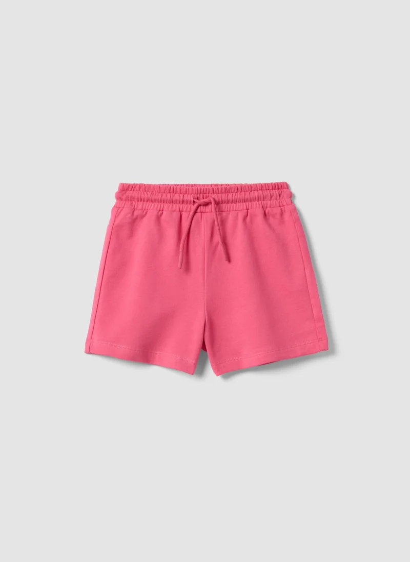 او في اس OVS Girlsâ€™ Pink Pure Cotton Shorts, Regular Fit