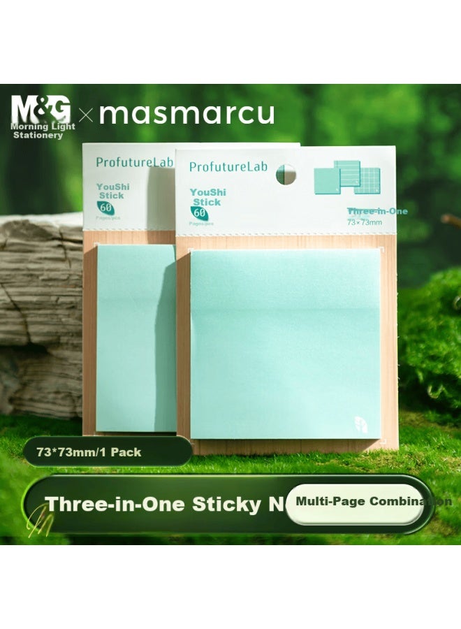 Masmarcu Morning Light Stationery Set Large Sticky Notes Strong Adhesive Student Lined Error Correction Memo Pads Removable Three-in-one Notebook Ys0024 - Image 1