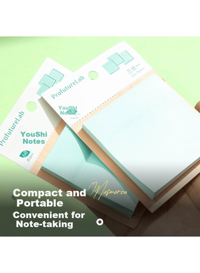 Masmarcu Morning Light Stationery Set Large Sticky Notes Strong Adhesive Student Lined Error Correction Memo Pads Removable Three-in-one Notebook Ys0024 - Image 2