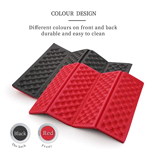 AceCamp Polyester 3940 Portable Lightweight Mini Waterproof Folding Mat, Foam Sitting Pad for Outdoor Activities, Foldable Kneeling and Seat Cushion for Comfort, Red - Image 3