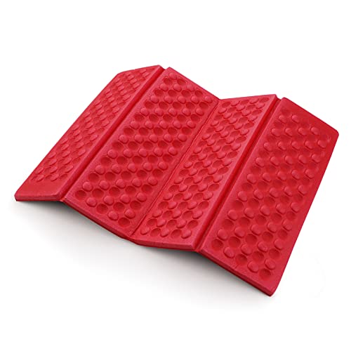 AceCamp Polyester 3940 Portable Lightweight Mini Waterproof Folding Mat, Foam Sitting Pad for Outdoor Activities, Foldable Kneeling and Seat Cushion for Comfort, Red - Image 1
