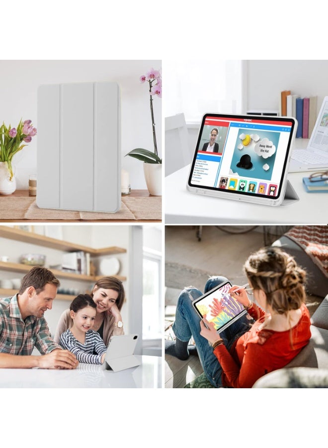 LEDIN IPad (A16) 11th Generation Case 11 Inch 2025, iPad 10th Generation Case 2022 10.9 Inch with Pencil Holder, Soft TPU Back Slim Smart Protective Trifold Stand Cover, Auto Wake/Sleep - Image 4