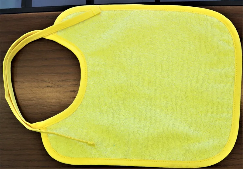 اندر هوم 100% Cotton, 24X30 Cm, Yellow Color, Curly Baby Food Bib