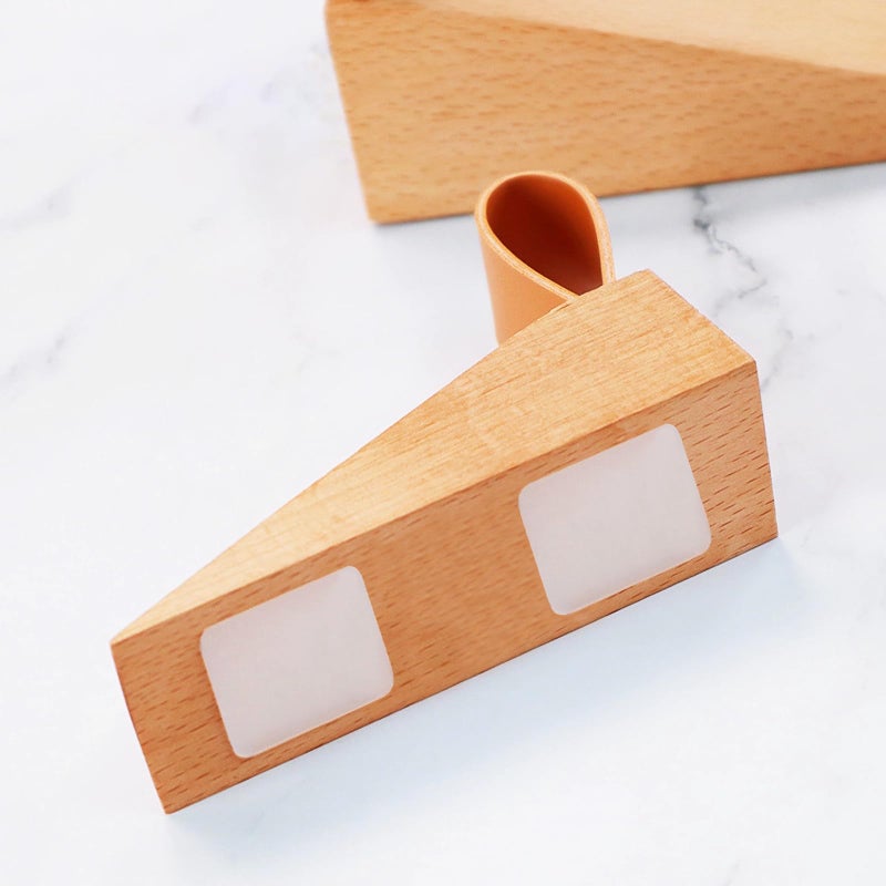 e-Times Wood Door Stopper, Solid Wooden Non-Slip Door Wedges, Sturdy and Durable Door Stop Wedge, Door Stopper Fit for Door Bottom Seam (0.2" - 1.3") 1 Pack - Image 4
