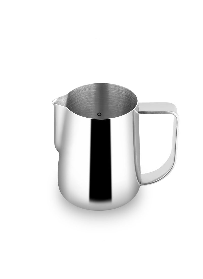 WATCHGET watchget Milk Frothing Pitcher 250ml8oz Stainless Steel Espresso Steaming Pitcher Milk Coffee Cappuccino Latte Art Barista Steam Jug Espresso Frother Cup Silver 