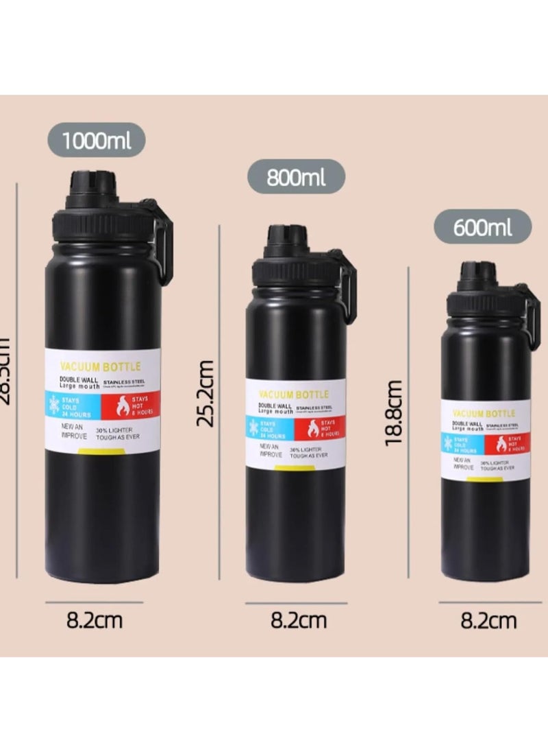 QSHOP - 1000ml Stainless Steel Vacuum Insulated Thermal Bottle, Leakproof BPA Free Sports Water Bottle for Coffee Tea Travel to Keep Drinks Hot or Cold - Image 1