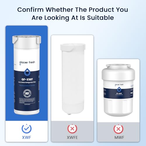 GLACIER FRESH XWF Replacement for GE XWF Refrigerator Water Filter Pack of 3 Not XWFE - Image 3