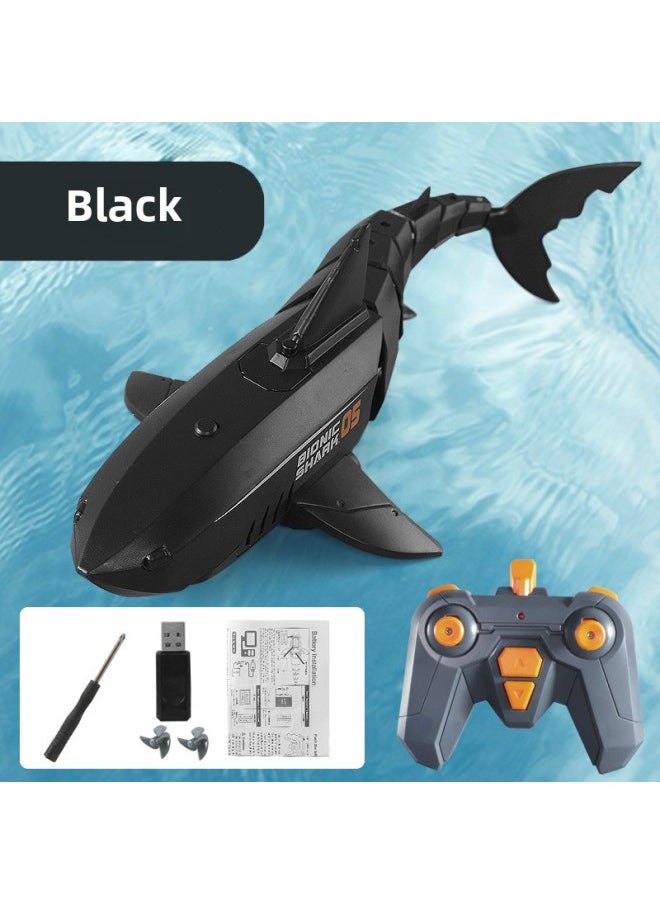 Mini Submarine Remote Control Small Nuclear Submarine Ship Model Fish Tank Diving Electric Kids Boys Toys-Color:Remote Control Mechanical Black Shark-Specification:Official Standard Configuration  - Image 1