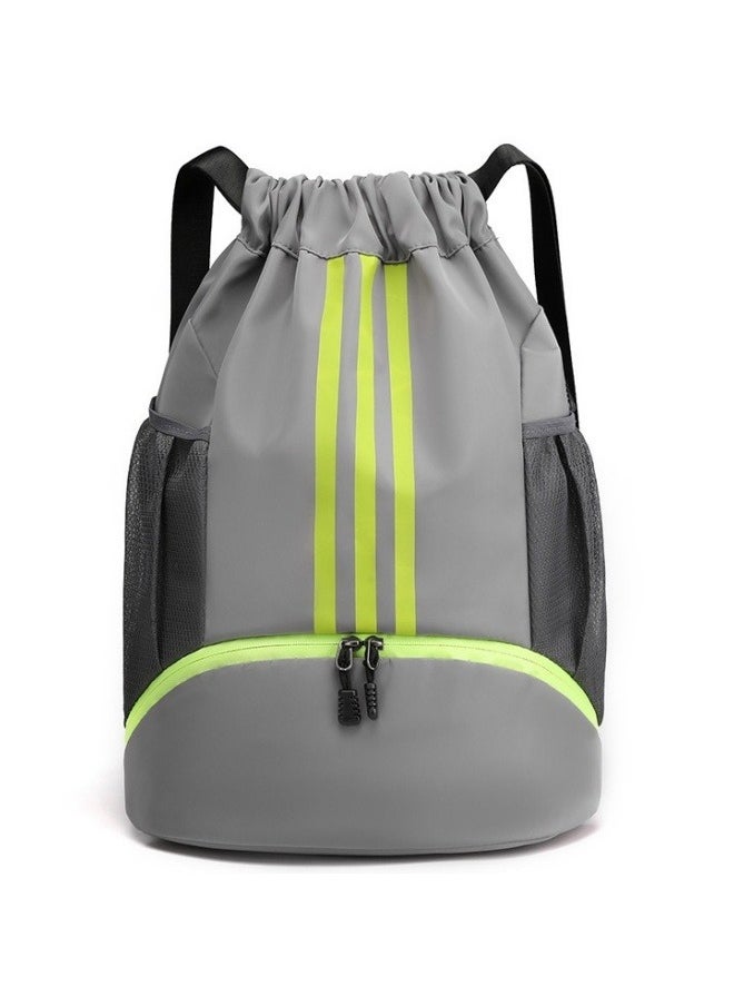 Generic Unisex Large-capacity Fitness Bag, Men's/Women's Nylon Gym Bag Sports Bag Backpack Tourist Bag Drawstring Bag, Daily Commuting Cycling Bag Trekking Bag Hiking Bag Riding Bag for Boys/Girls  - Image 1