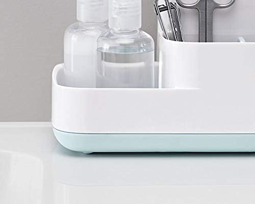 Dhairya Dhairya 5 Compartment Kitchen and Bathroom Caddy Storage Holder Stand Organizer Store Shelf Soy Cosmetics Toiletry Toothbrush for Wash Basin and Sink Soap Hand Wash Toothbrush Pack of 1  - Image 4