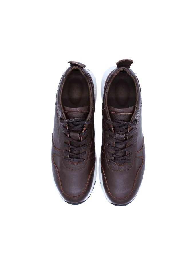 Hoog Shoes For Men Mocha Brown Casual Lace Up Shoes Persian Leather Comfortable Everyday Wear - Image 4